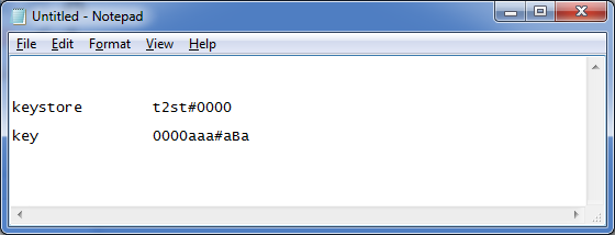 Keystore Text File Fixed