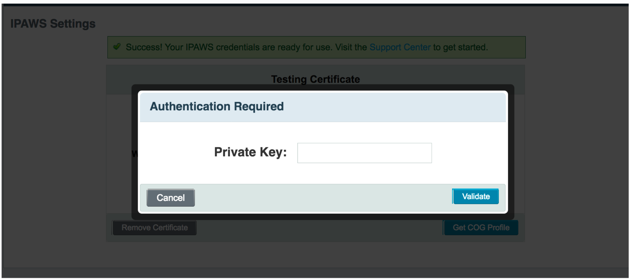 Enter Private Key