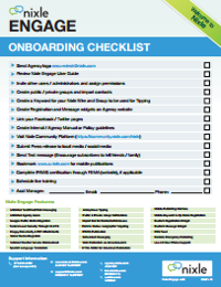 Nixle Engage Onboarding Checklist