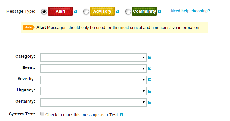 CAP Alert Message Fields