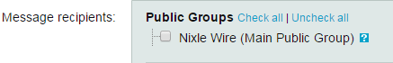 Nixle Wire Recipients Group Check