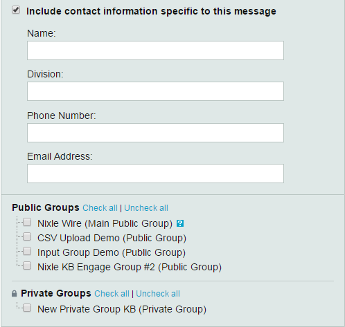 360 Contact Info And Group Select