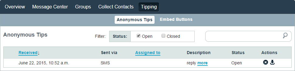 Anonymous Tips Hub